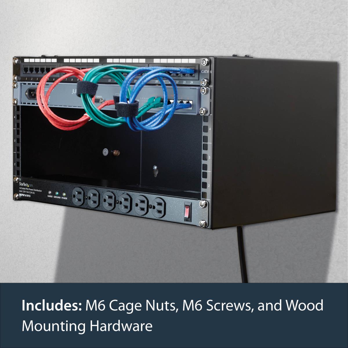 STARTECH.COM Wallmount Bracketfor 6u 19in Rack Equipment