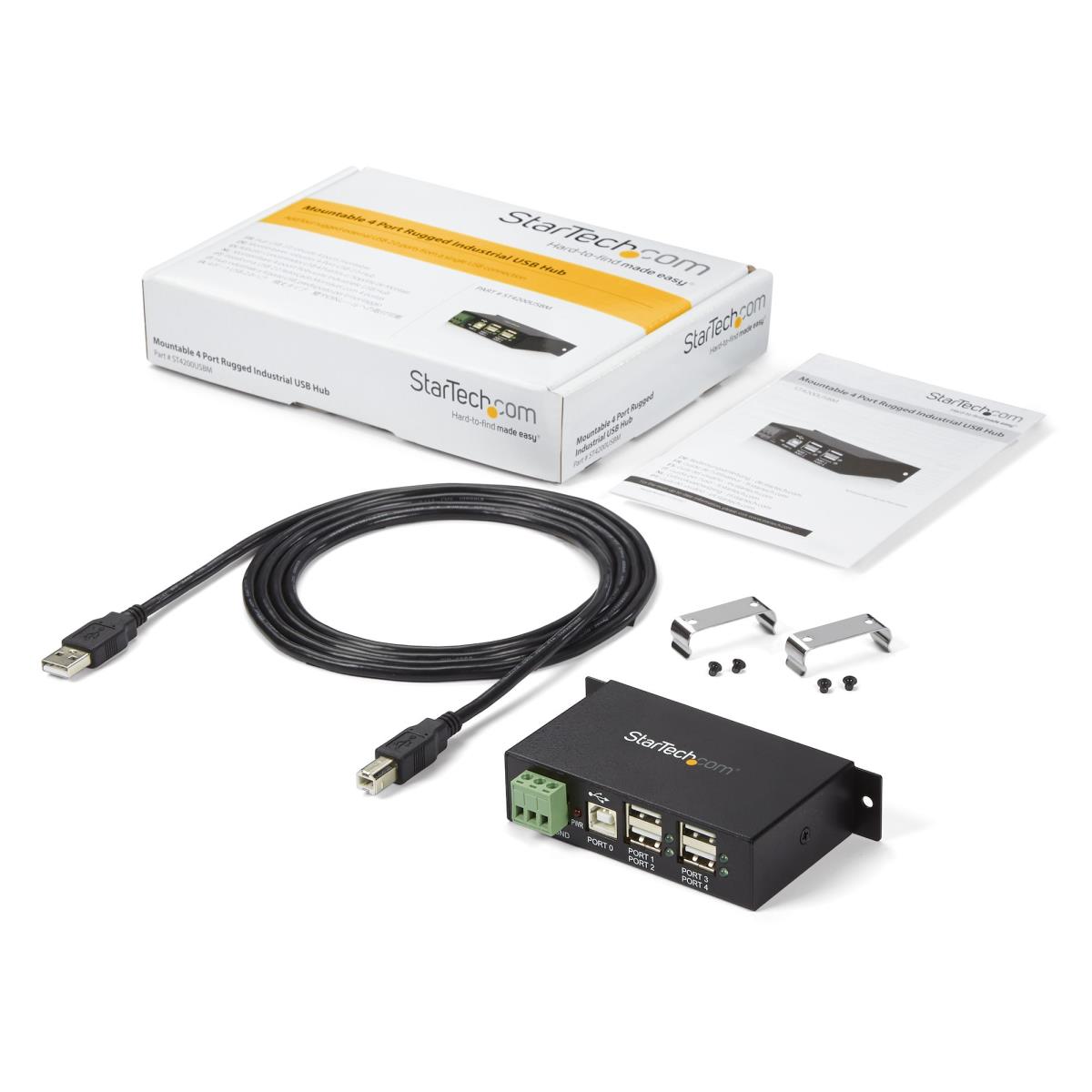 STARTECH.COM Mountable 4 Port Rugged Industrial USB Hub