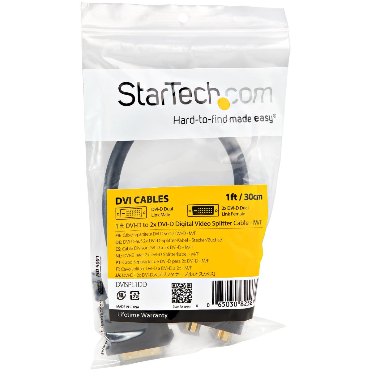 STARTECH.COM DVI 1 To 2 M/ F Splitter Cable
