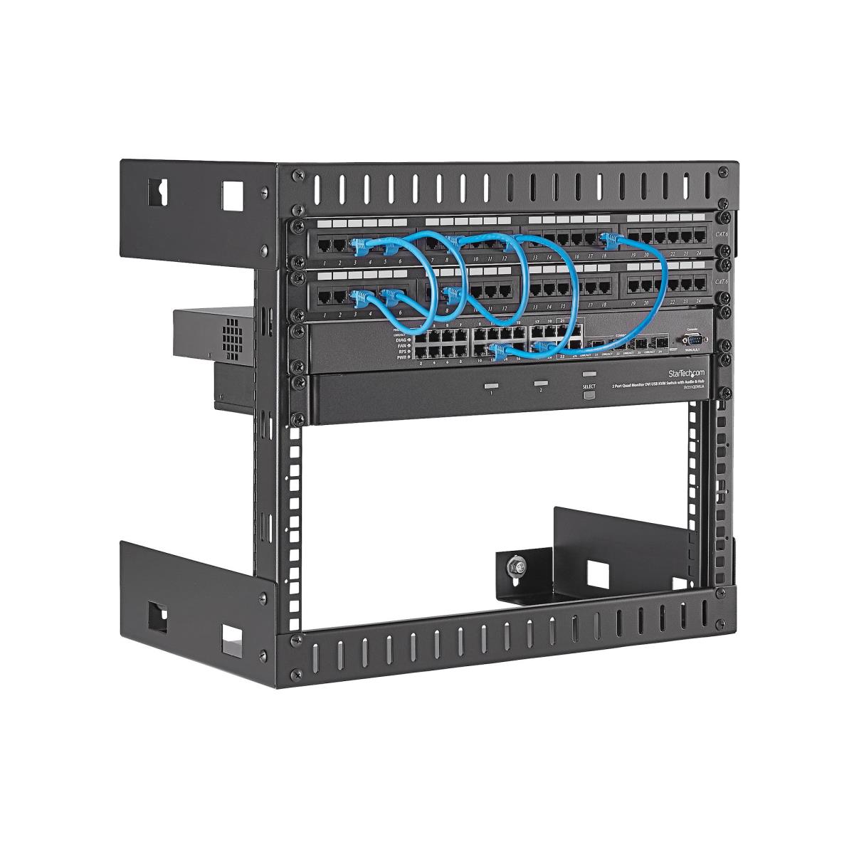 STARTECH.COM Open Frame Wall Mount Equipment Rack 8u - 12in Deep