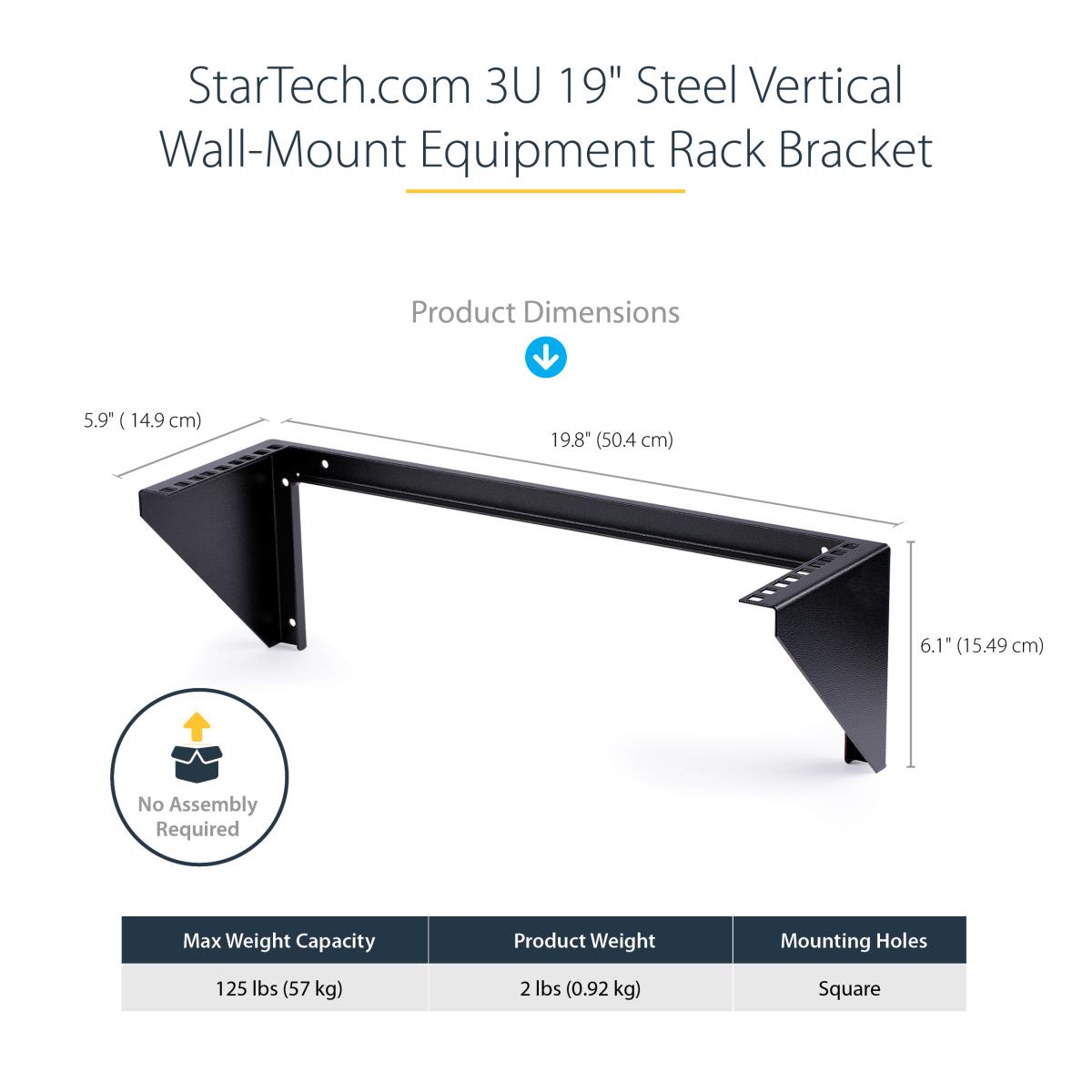 STARTECH.COM Steel Vertical Rack And Wall Mountable Server Rack 3u 19in