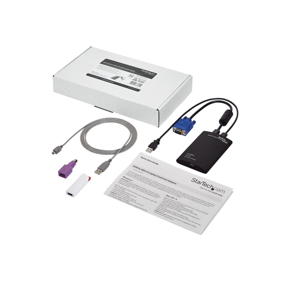 STARTECH.COM KVM Console To USB 2.0 Portable Laptop Crash Cart Adapter - Notecons01