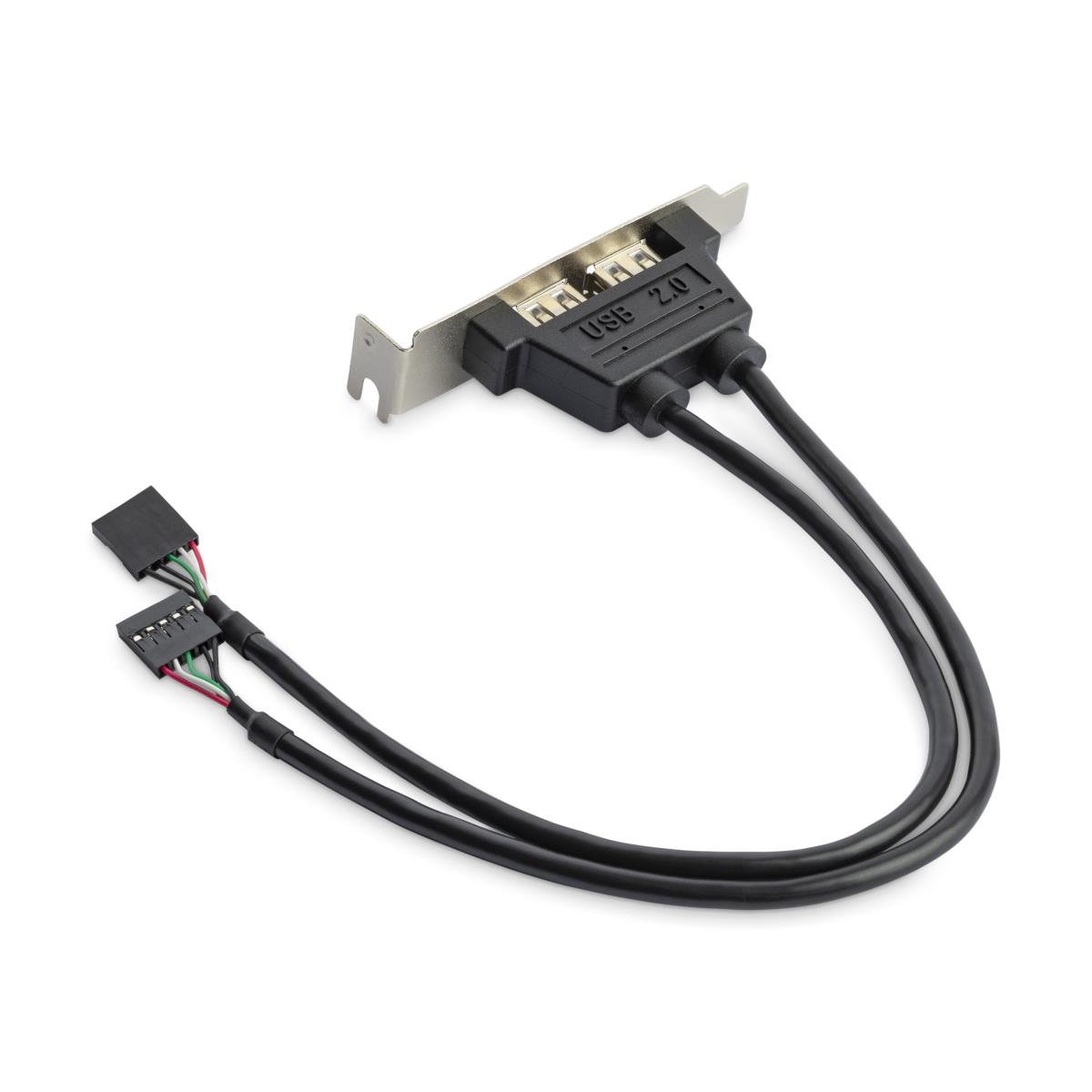 STARTECH.COM USB A Female Low Profile Slot Plate Adapter 2 Port
