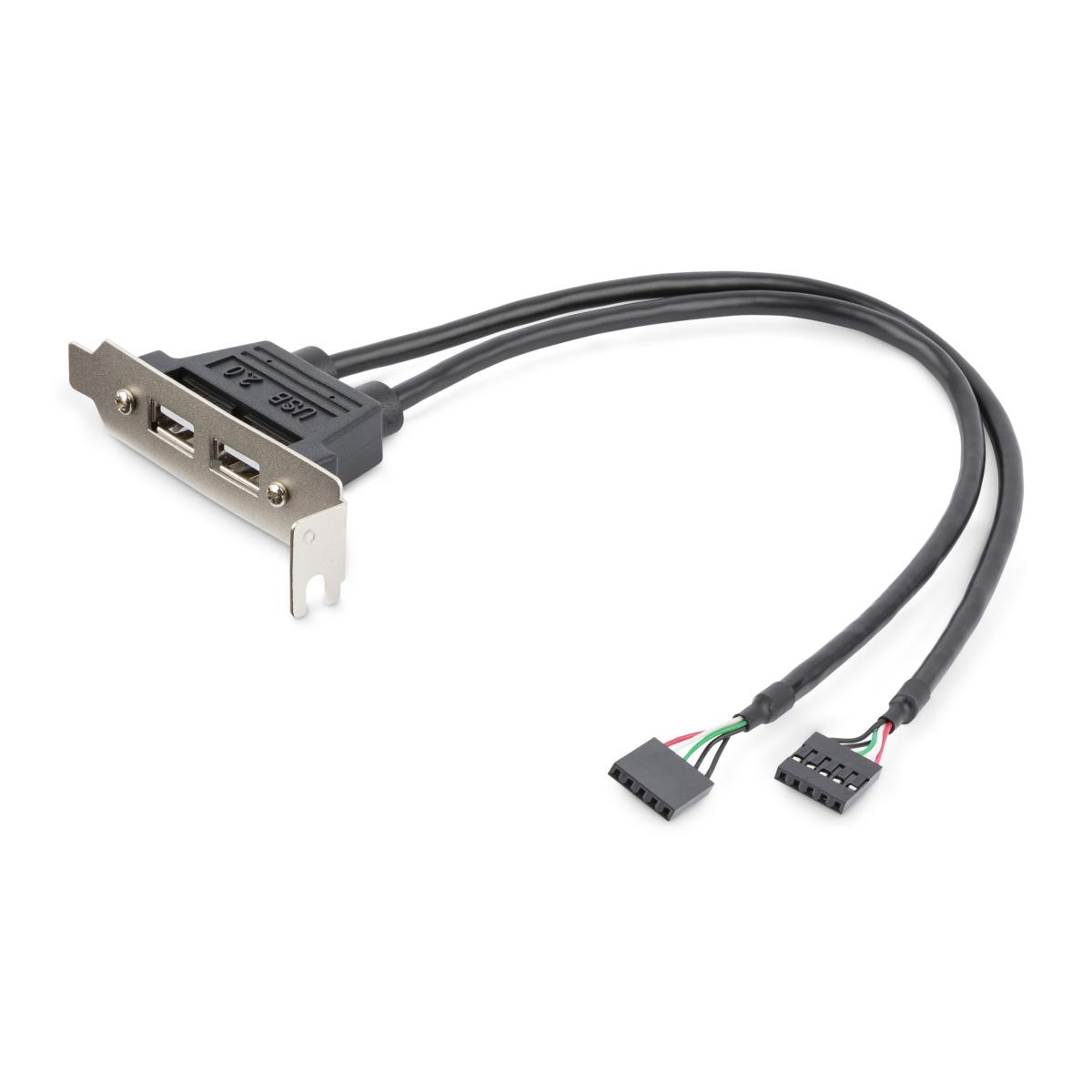 STARTECH.COM USB A Female Low Profile Slot Plate Adapter 2 Port