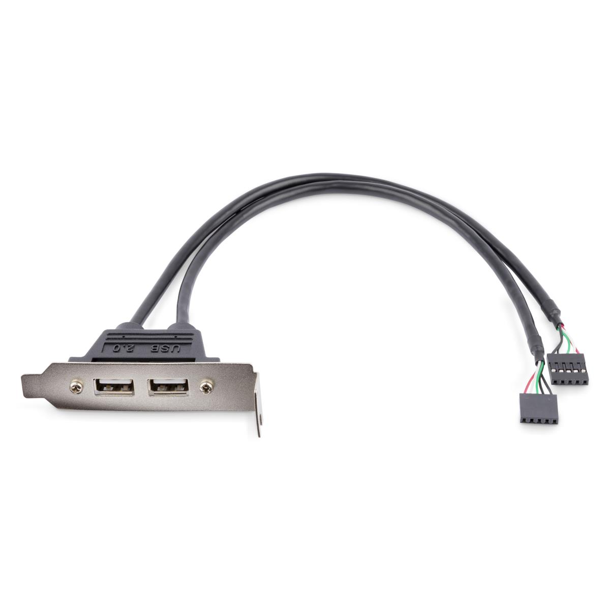 STARTECH.COM USB A Female Low Profile Slot Plate Adapter 2 Port