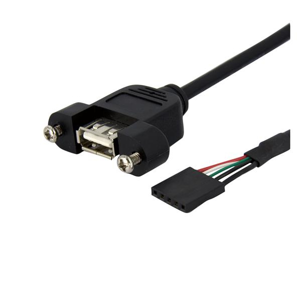 STARTECH.COM USB 2.0 Panel Mount A To Motherboard Header Cable - F/f 30cm