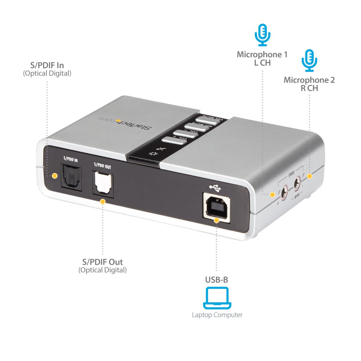 STARTECH.COM Audio Adapter External Sound Card 7.1 USB