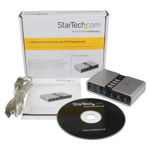 STARTECH.COM Audio Adapter External Sound Card 7.1 USB
