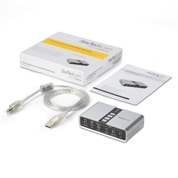 STARTECH.COM Audio Adapter External Sound Card 7.1 USB