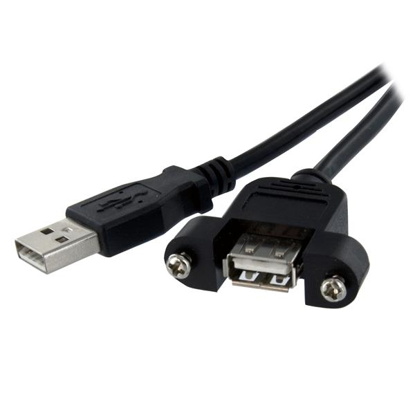 STARTECH.COM Panel Mount USB Cable A To A - F/m 30cm