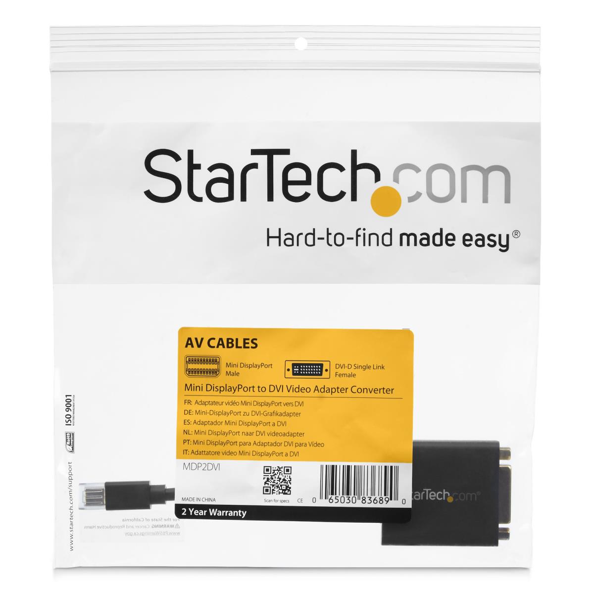 STARTECH.COM Mini DisplayPort DVI Cable Adaptor