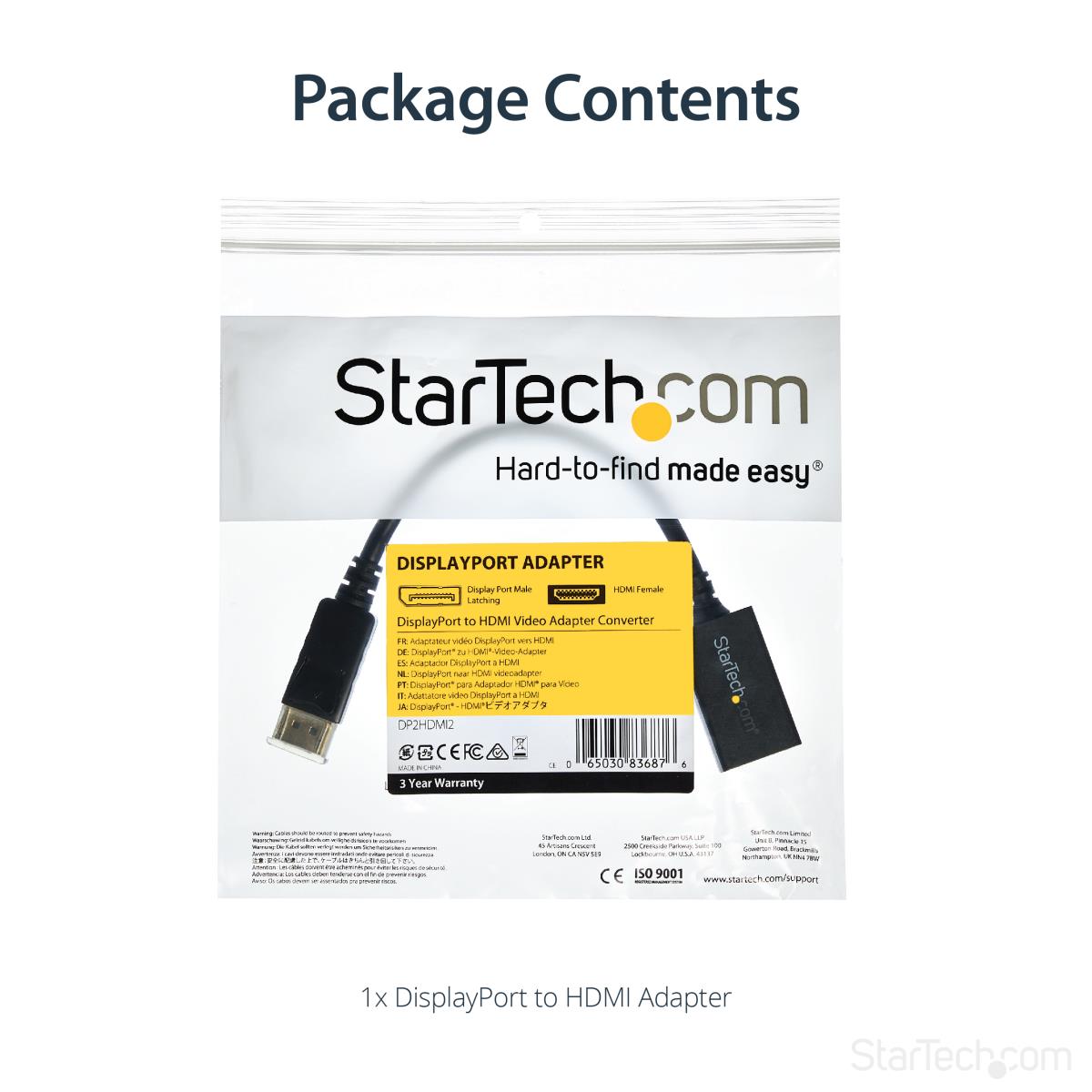 STARTECH.COM DisplayPort To Hdmi Video Adapter Converter
