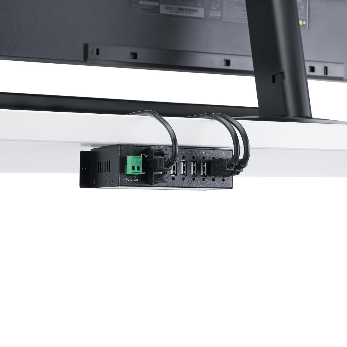 STARTECH.COM Mountable Rugged Industrial 7 Port USB Hub
