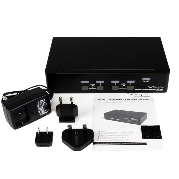 STARTECH.COM KVM Switch - DisplayPort USB With Audio 4 Port