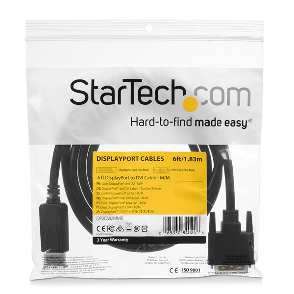 STARTECH.COM DisplayPort To DVI Cable M/m - 2m