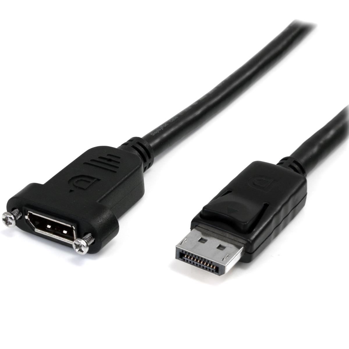 STARTECH.COM Powered DisplayPort Panel Mount Cable With Power 1m