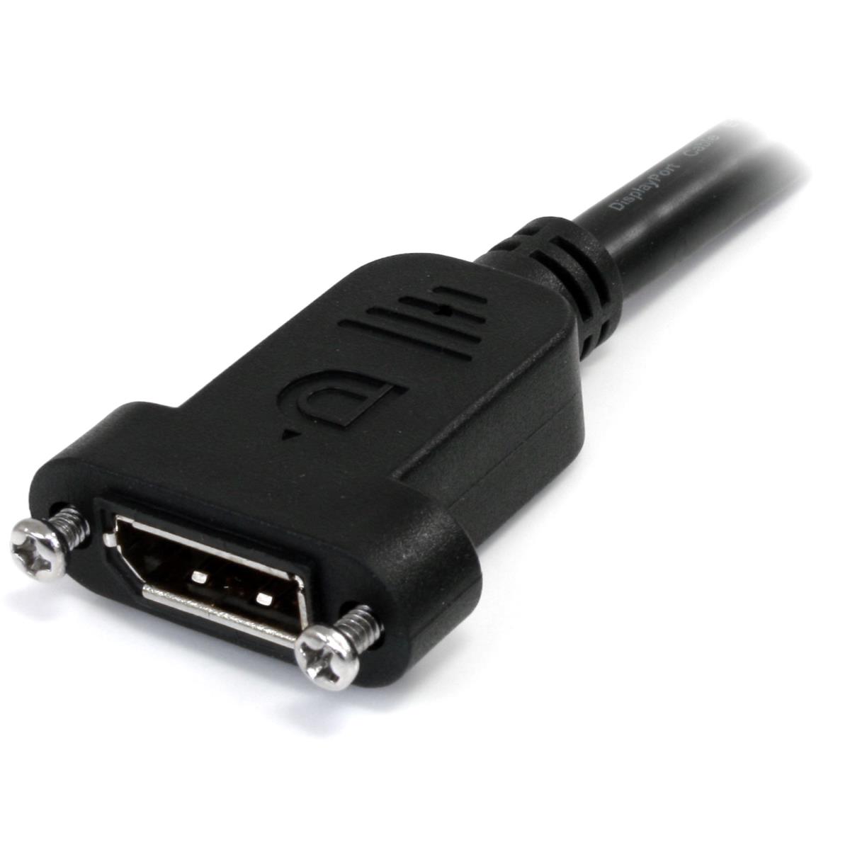 STARTECH.COM Powered DisplayPort Panel Mount Cable With Power 1m