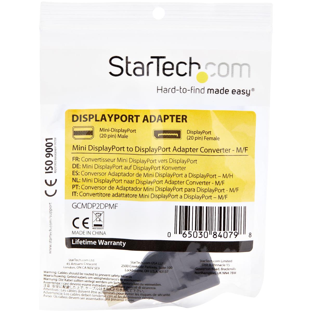 STARTECH.COM Mini DisplayPort To DisplayPort Adapter Converter - M/f