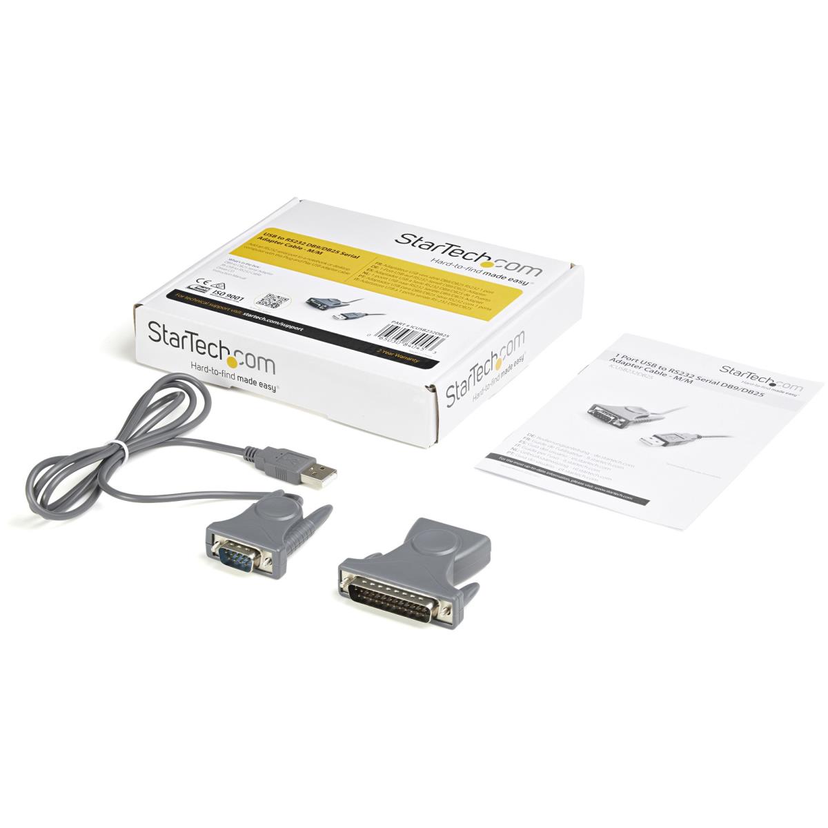 STARTECH.COM USB To Rs232 Db9/db25 Serial Adapter Cable - M/m