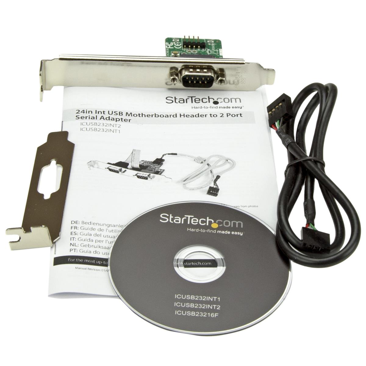 STARTECH.COM Internal Motherboard USB Header To Serial Rs232 Adapter 24in