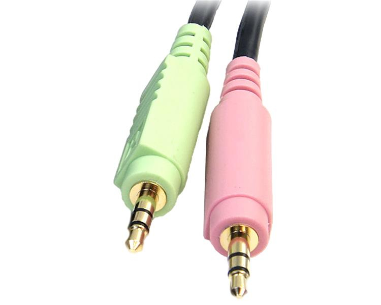STARTECH.COM Cable For KVM DisplayPort 4-in-1 USB - Audio & Microphone