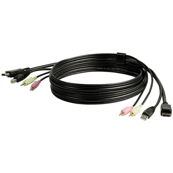 STARTECH.COM Cable For KVM DisplayPort 4-in-1 USB - Audio & Microphone