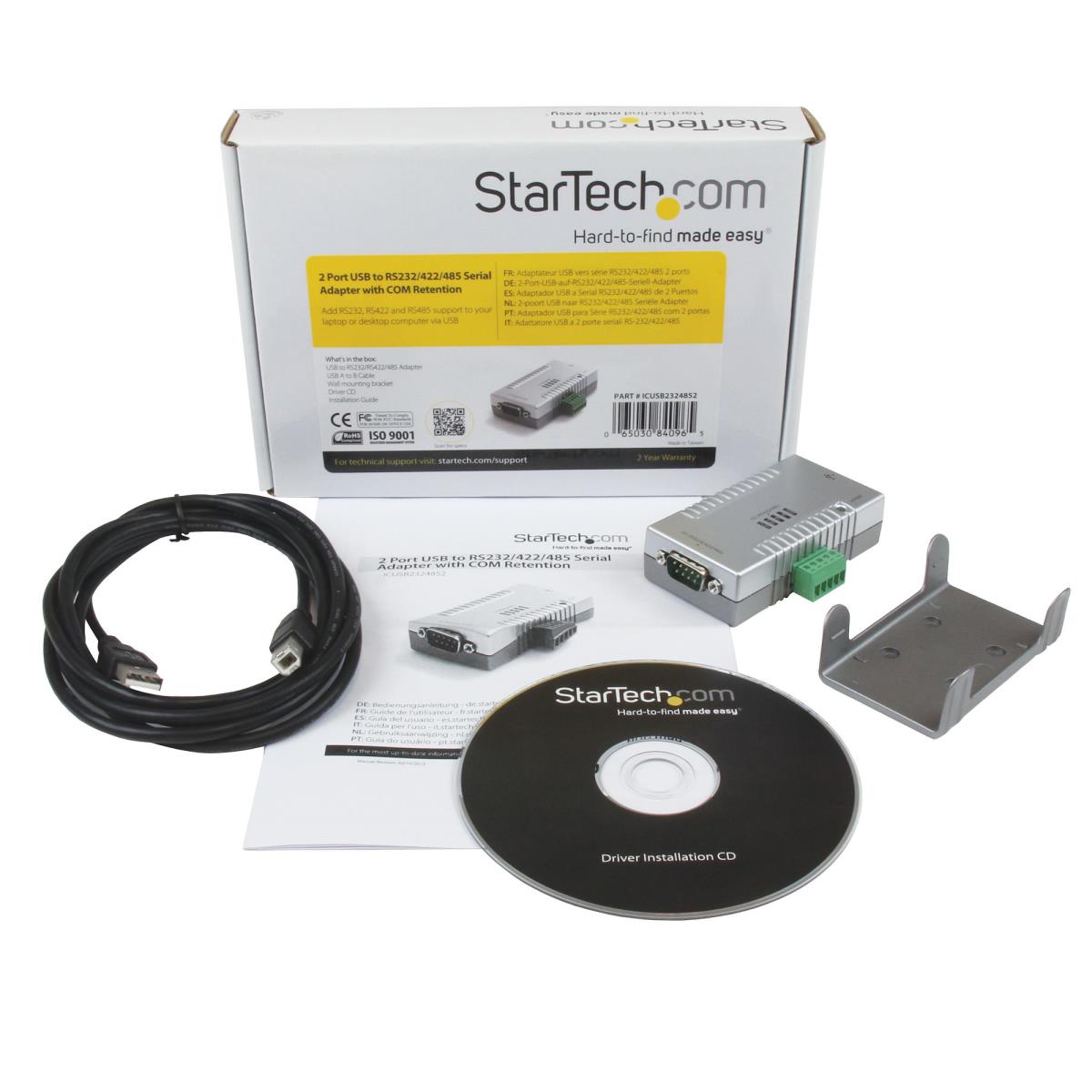 STARTECH.COM USB To Rs232 2 Port Rs422/ Rs485 Serial Adapter With Com Retention