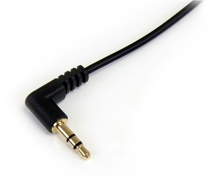STARTECH.COM Stereo Audio Cable Slim 3.5mm To Right Angle - M/m 1m