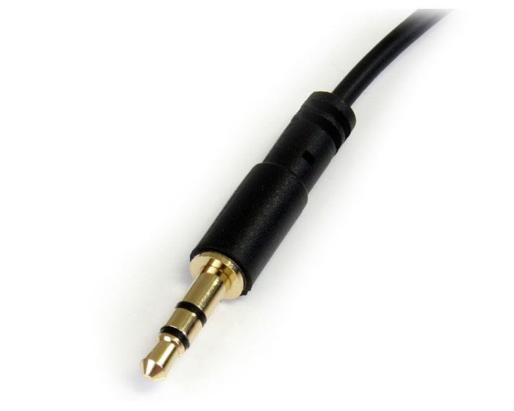 STARTECH.COM Audio Cable Slim 3.5mm To Right Angle Stereo - M/m 30cm