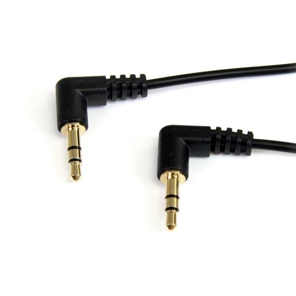 STARTECH.COM Slim 3.5mm Right Angle Stereo Audio Cable - M/m 1m