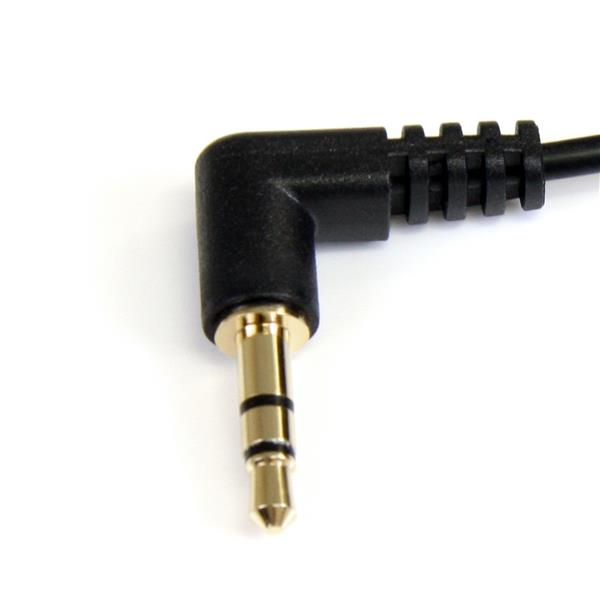 STARTECH.COM Slim 3.5mm Right Angle Stereo Audio Cable - M/m 1m