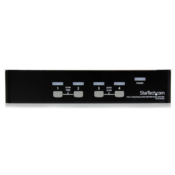 STARTECH.COM KVM Switch 4 Port 1u Rack Mount USB With Osd