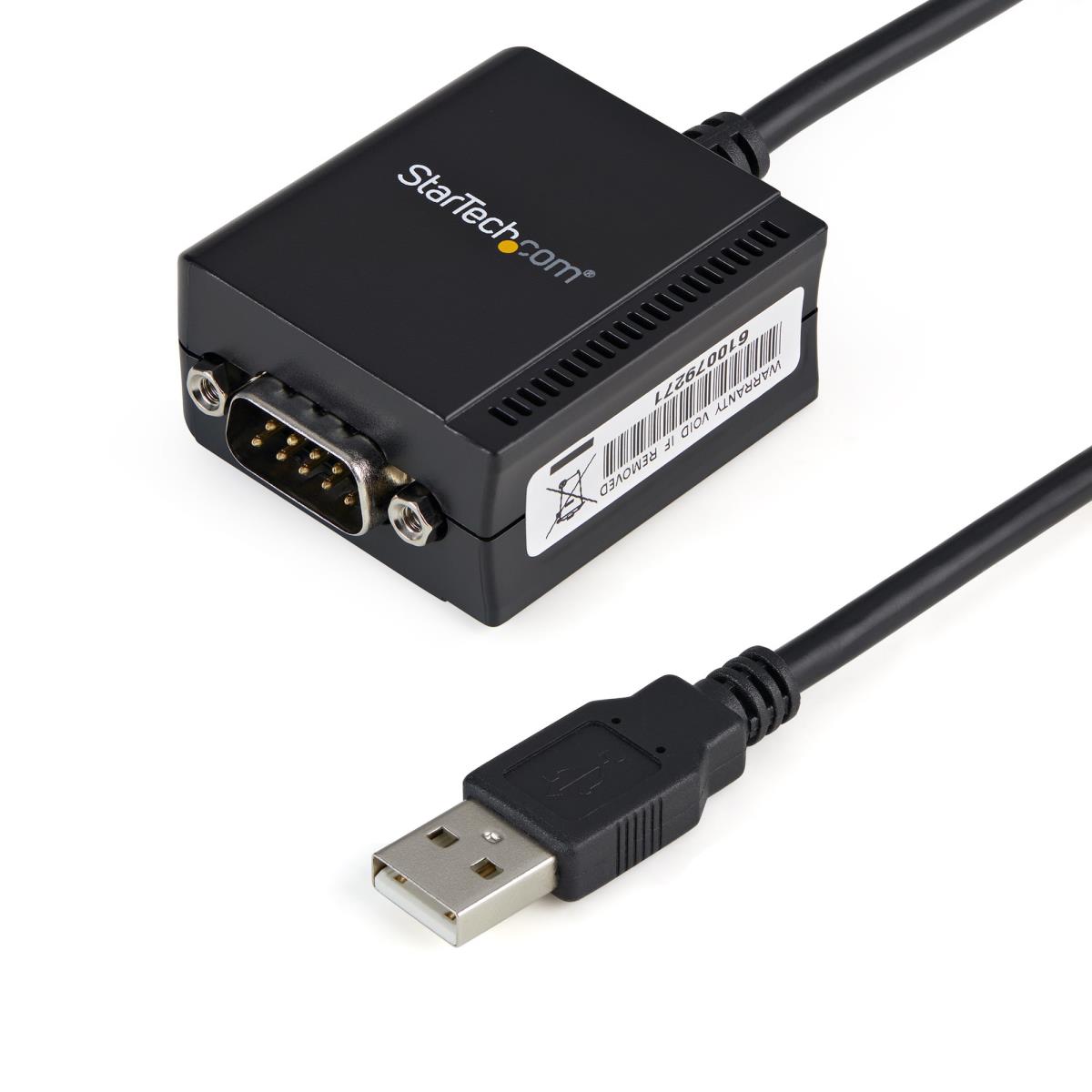 STARTECH.COM Ftdi USB To Serial Rs232 Adapter Cable With Com Retention 1 Port