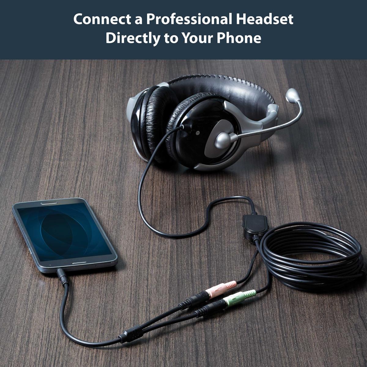STARTECH.COM Headset Splitter Adapter 3.5mm 4 Pin To 2x 3 Pin 3.5mm - M/f