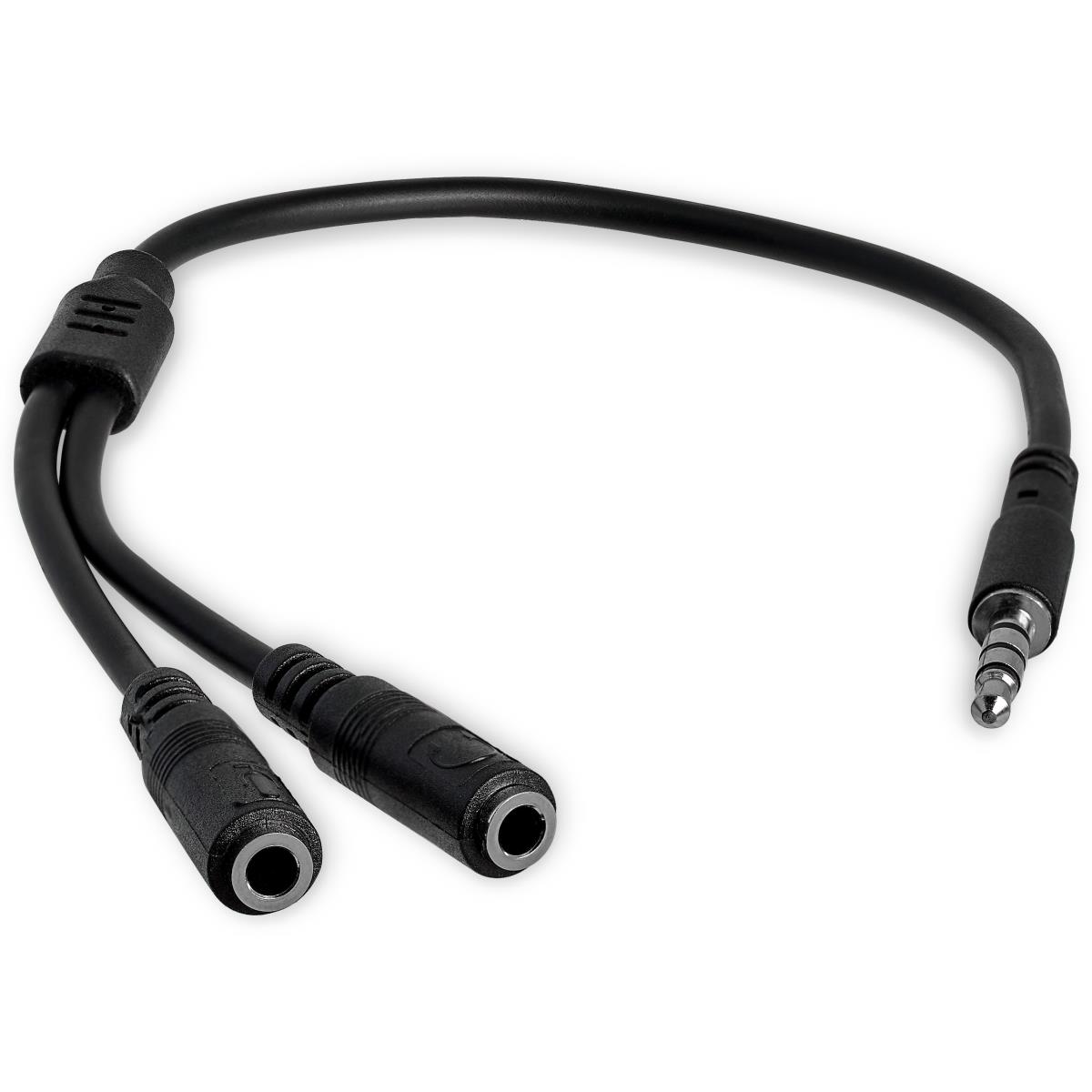 STARTECH.COM Headset Splitter Adapter 3.5mm 4 Pin To 2x 3 Pin 3.5mm - M/f