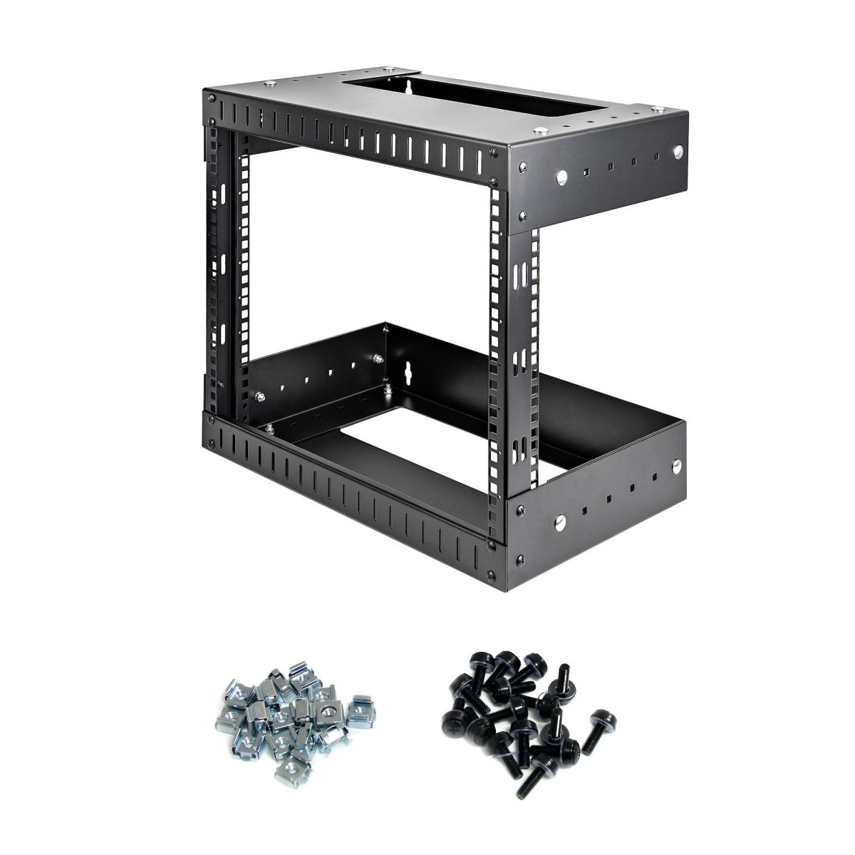 STARTECH.COM 8u Open Frame Wall Mount Equipment Rack - Adjustable Depth