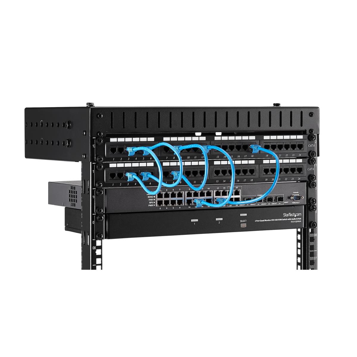 STARTECH.COM 8u Open Frame Wall Mount Equipment Rack - Adjustable Depth