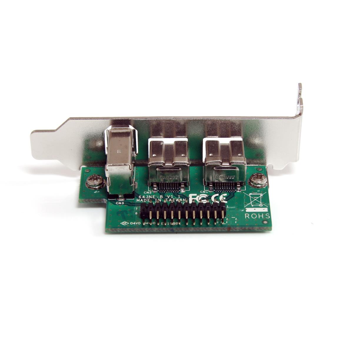 STARTECH.COM Firewire Card Adapter 3 Port 2b 1a 1394 Mini Pci-e