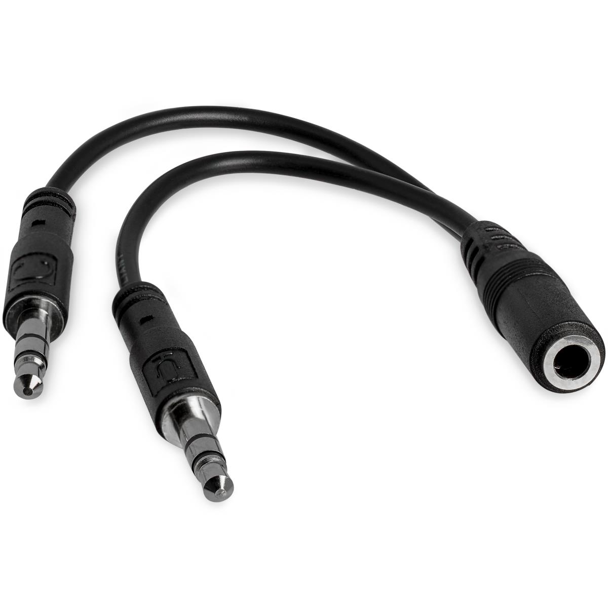 STARTECH.COM Headset Splitter Adapter 3.5mm 4 Pin To 2x 3 Pin 3.5mm - F/m
