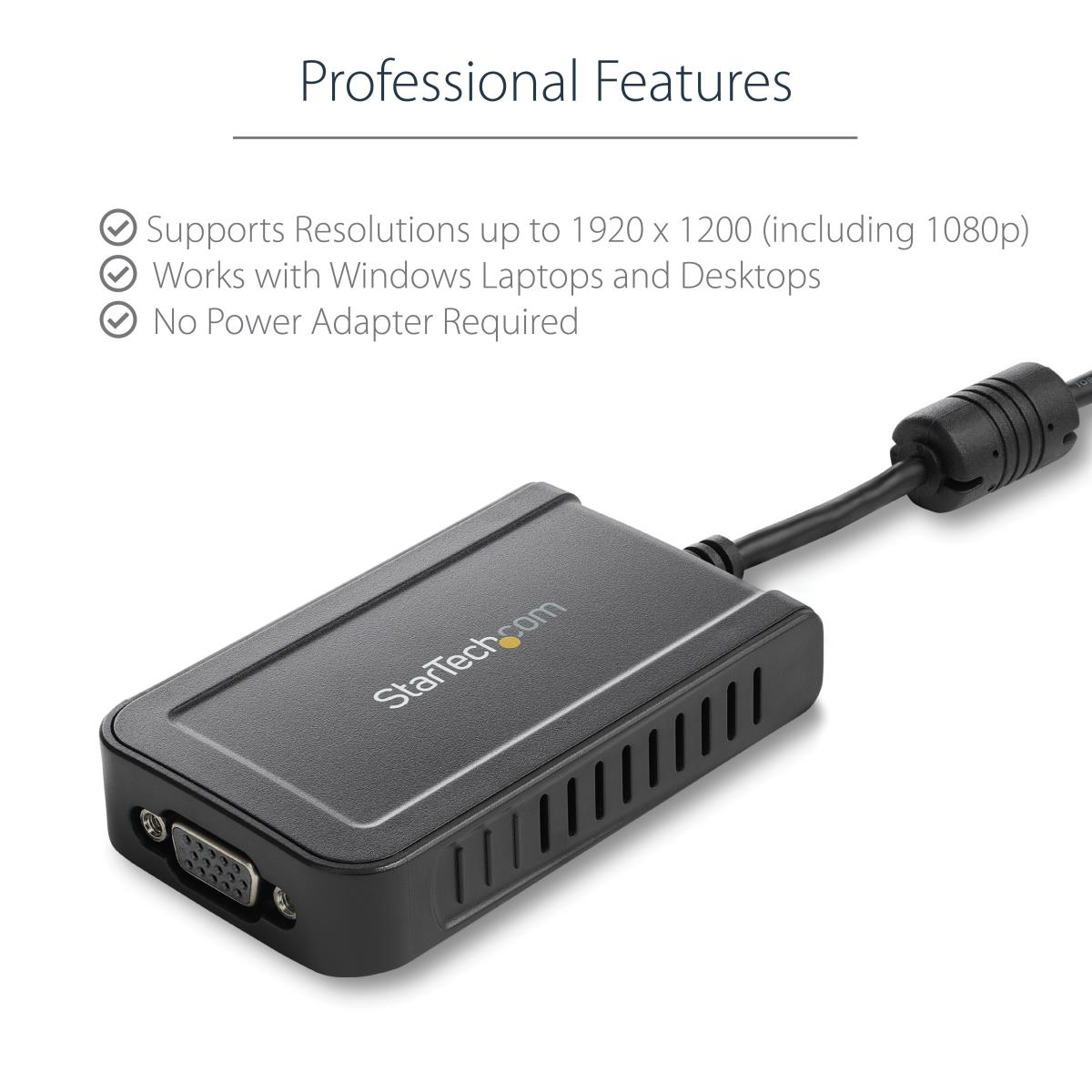 STARTECH.COM USB To Vga External Video Card Multi Monitor Adapter 1920x1200