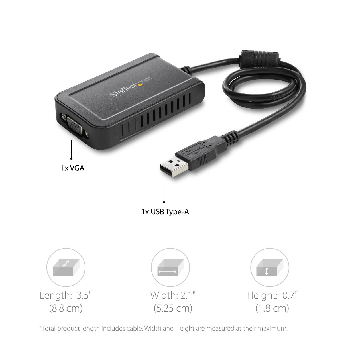 STARTECH.COM USB To Vga External Video Card Multi Monitor Adapter 1920x1200