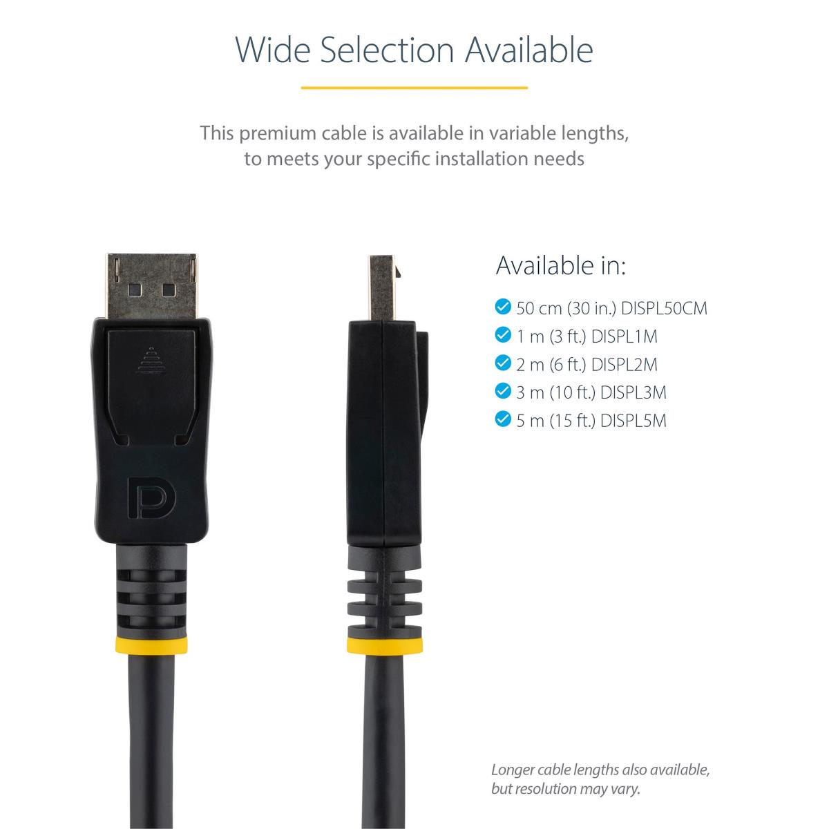 STARTECH.COM DisplayPort Cable With Latches - M/m 1m