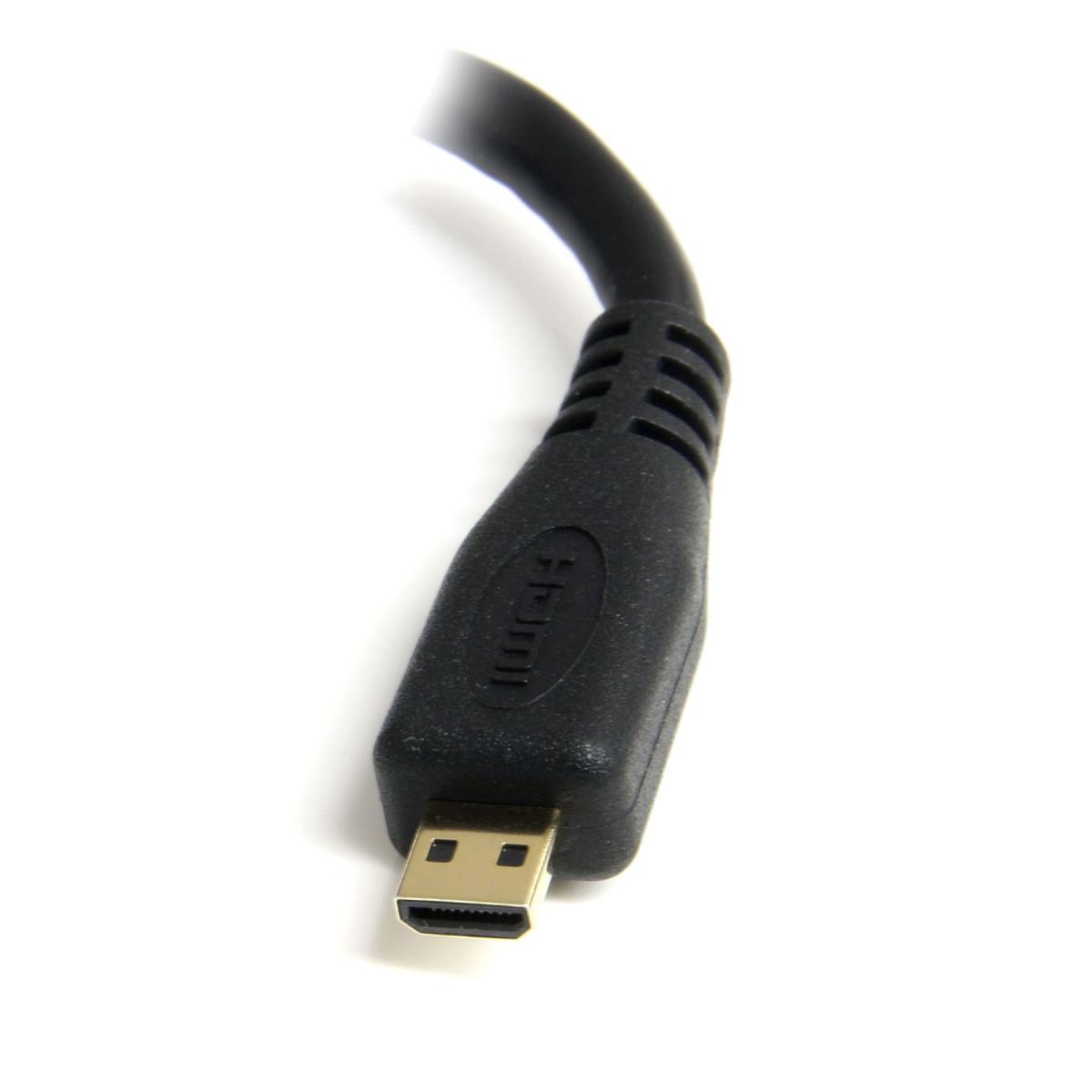 STARTECH.COM High Speed Hdmi Adapter Cable W/ Ethernet To Hdmi Micro 5in