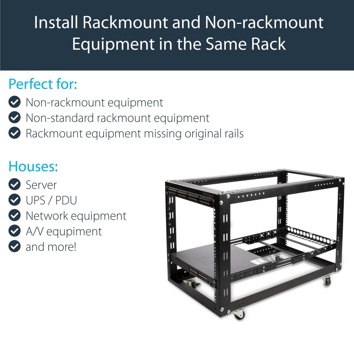STARTECH.COM Universal Server Rack Rails 1u Fixed 19 Inch Adjustable Depth