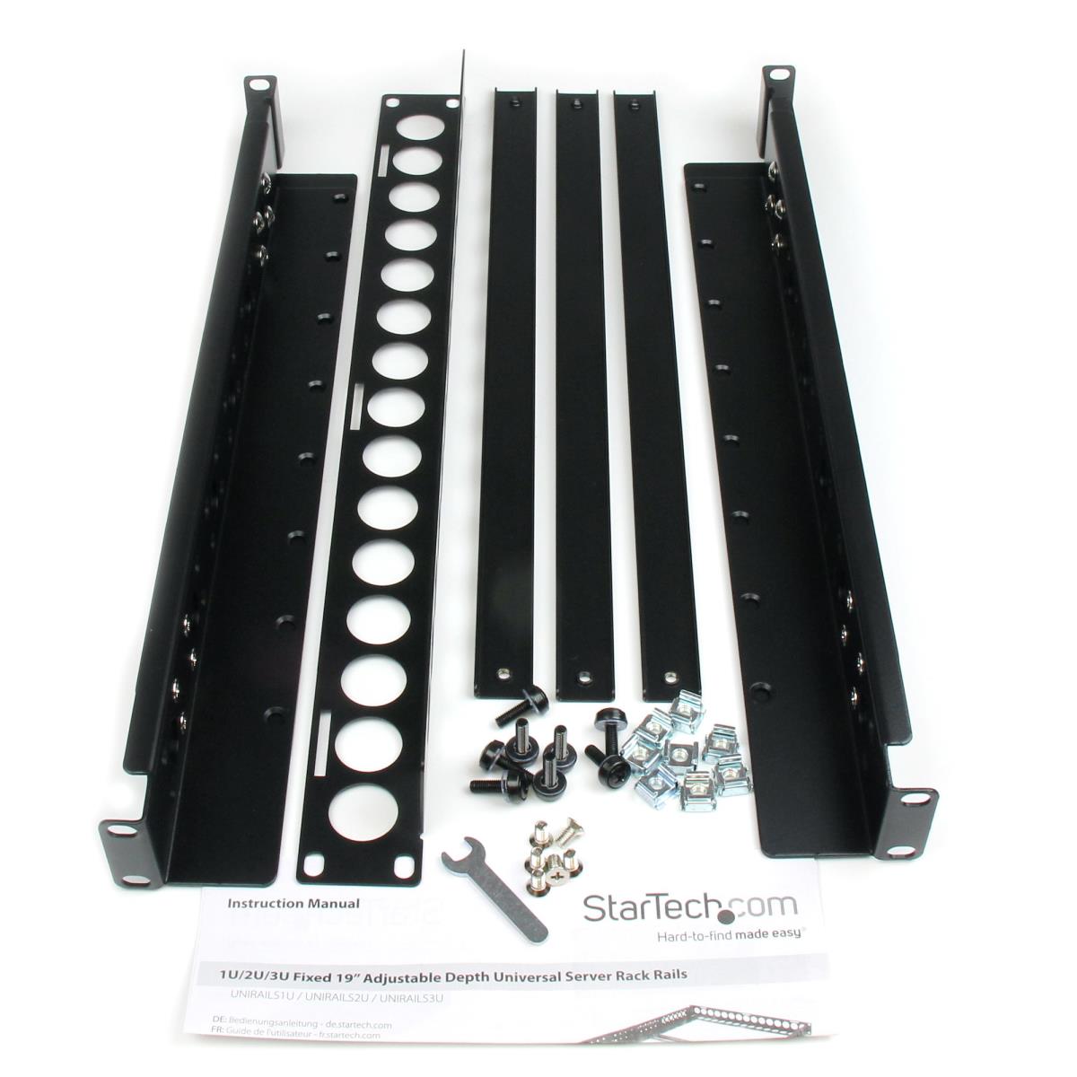 STARTECH.COM Universal Server Rack Rails 1u Fixed 19 Inch Adjustable Depth