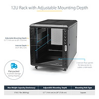 STARTECH.COM Knock-down Server Rack Cabinet With Casters 12u 36in
