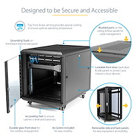 STARTECH.COM Knock-down Server Rack Cabinet With Casters 12u 36in
