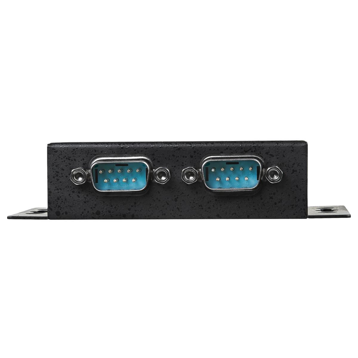 STARTECH.COM 2 Port Industrial Wall Mountable USB To Serial Adapter Hub With Din Rail ClIPS