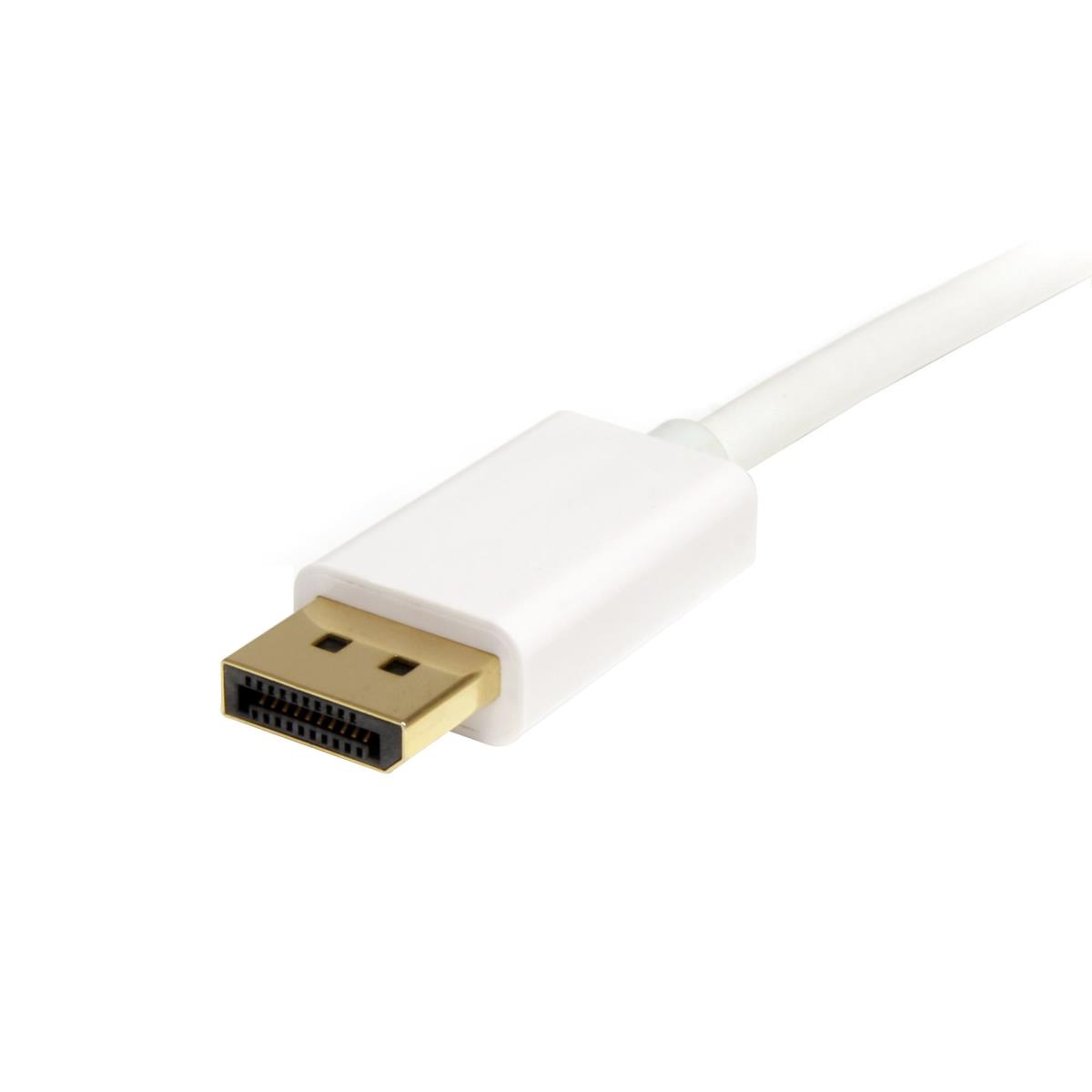 STARTECH.COM Mini DisplayPort To DisplayPort Adapter Cable 1m M/m White