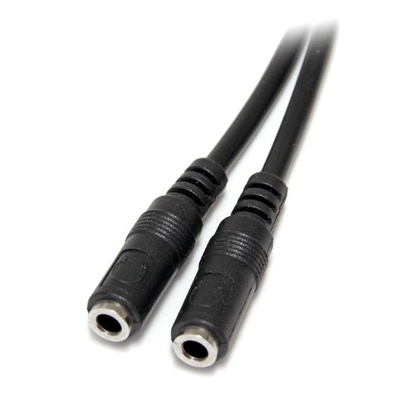 STARTECH.COM Slim Stereo Splitter Cable - 3.5mm Male To 2x 3.5mm Female
